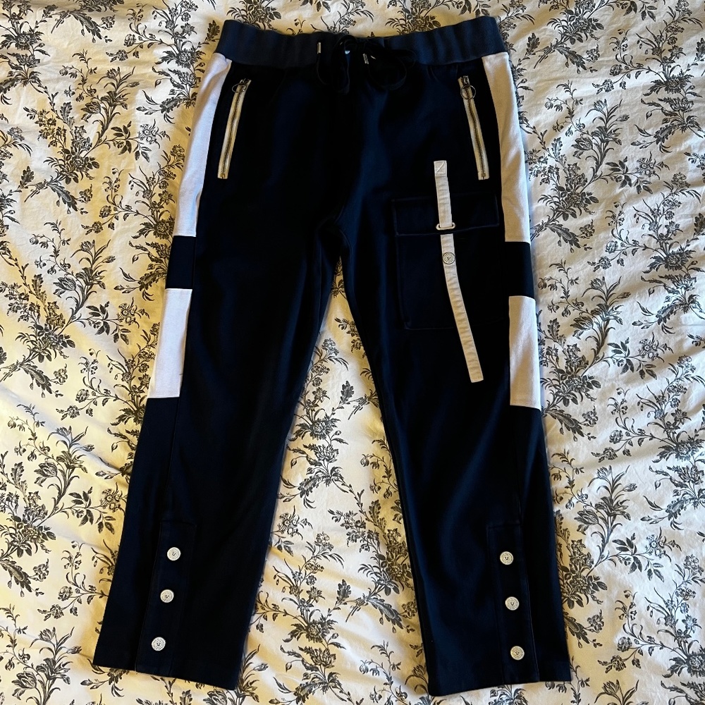 True Religion Navy Blue and White Sweatpants Workwear